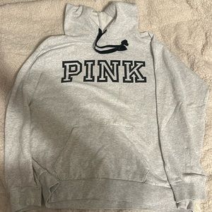 Pink light gray sweater